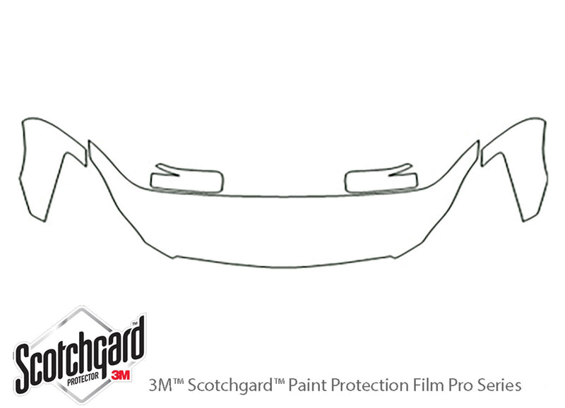 ex35 3M Clear Bra Hood Precut PPF Diagram