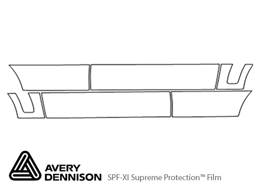 fx35 Avery Dennison Clear Bra Door Cup Precut PPF Diagram