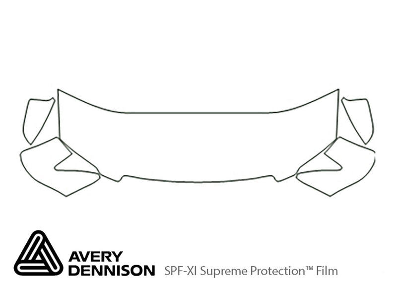 fx45 Avery Dennison Clear Bra Hood Precut PPF Diagram