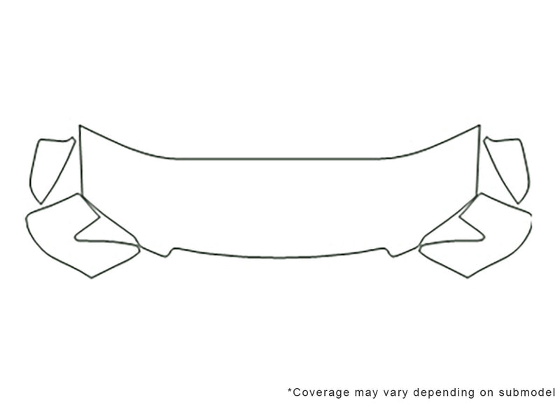 fx45 3M Clear Bra Hood Precut PPF Diagram