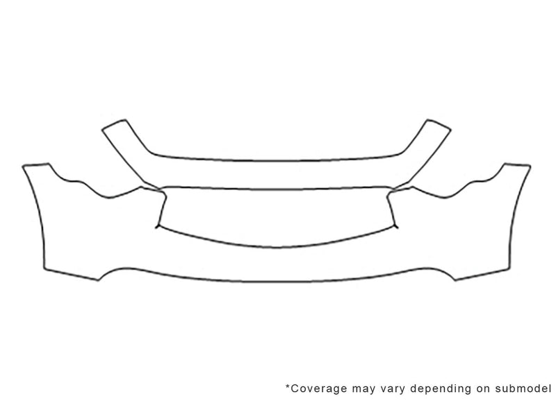 fx50 3M Clear Bra Bumper Precut PPF Diagram