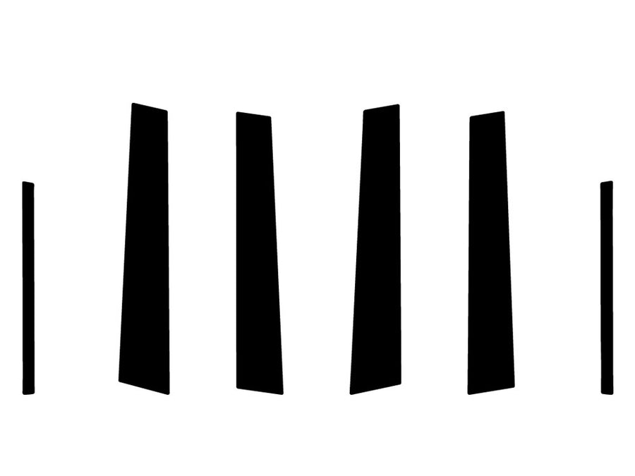 infiniti g35 2003-2006 Matte Black Pillar Trim Diagram