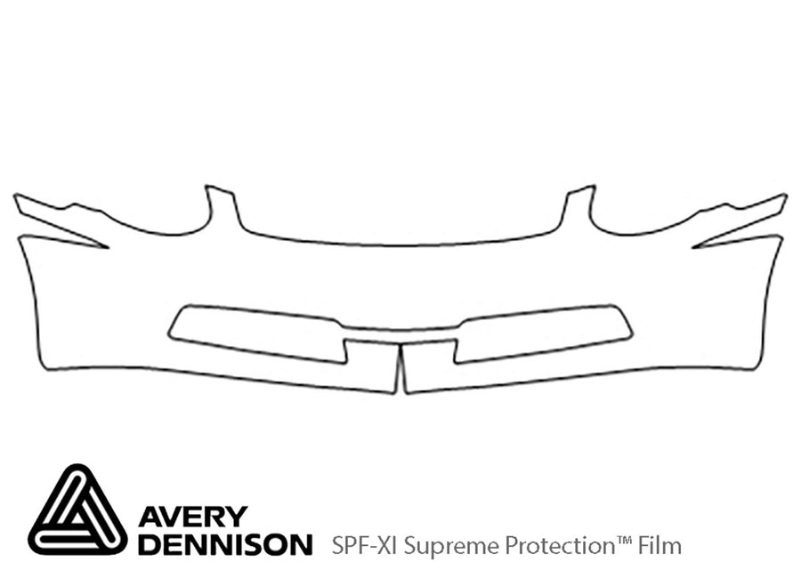 g35 Avery Dennison Clear Bra Bumper Precut PPF Diagram