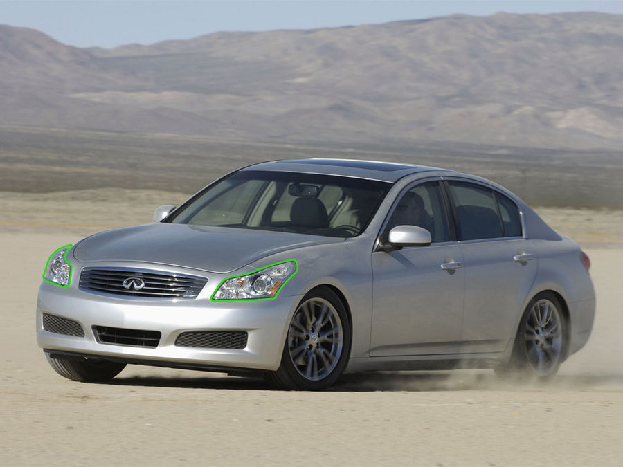 infiniti g35 2007-2008 (sedan) Headlight Protection Installation Location