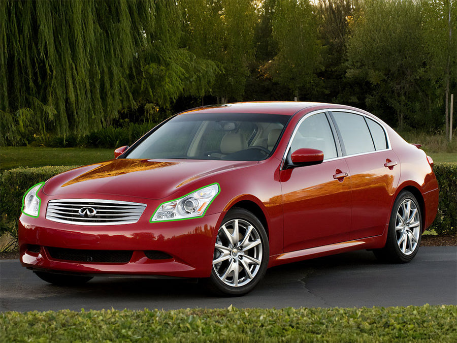 infiniti g37 2009-2009 (sedan) Headlight Protection Installation Location