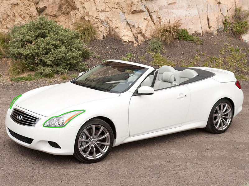 infiniti g37 2009-2013 (convertible) Headlight Protection Installation Location