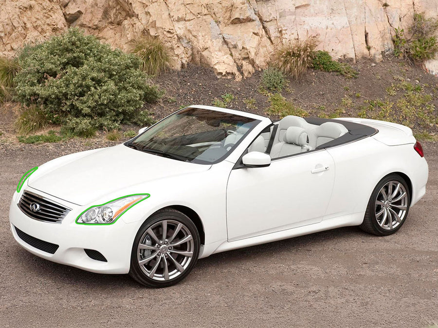 infiniti g37 2009-2013 (convertible) Headlight Protection Installation Location