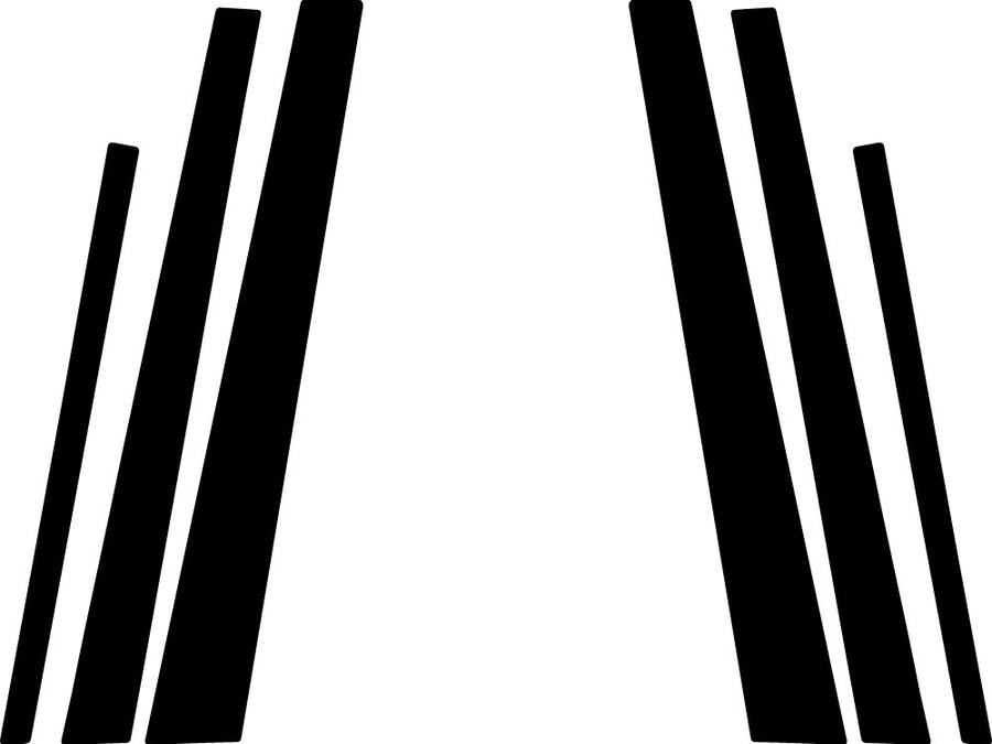 infiniti i30 1996-1999 Brushed Aluminum Black Pillar Trim Diagram