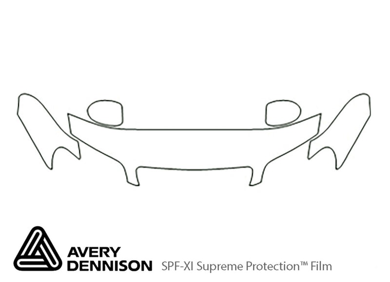 i35 Avery Dennison Clear Bra Hood Precut PPF Diagram