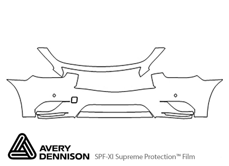 jx35 Avery Dennison Clear Bra Bumper Precut PPF Diagram