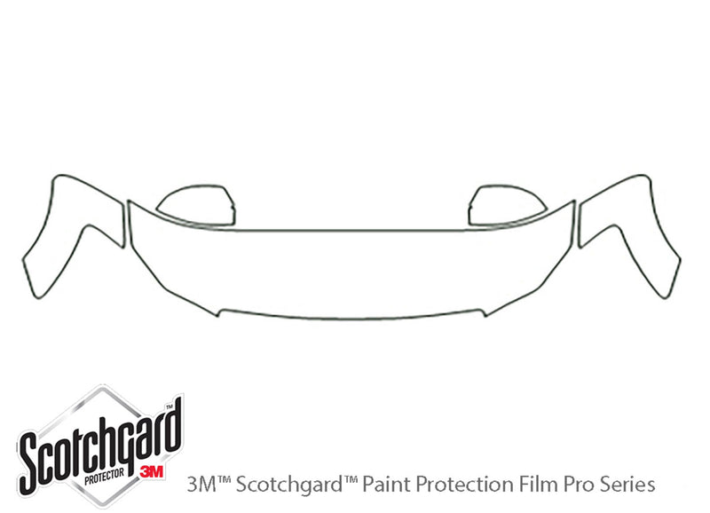 m35 3M Clear Bra Hood Precut PPF Diagram