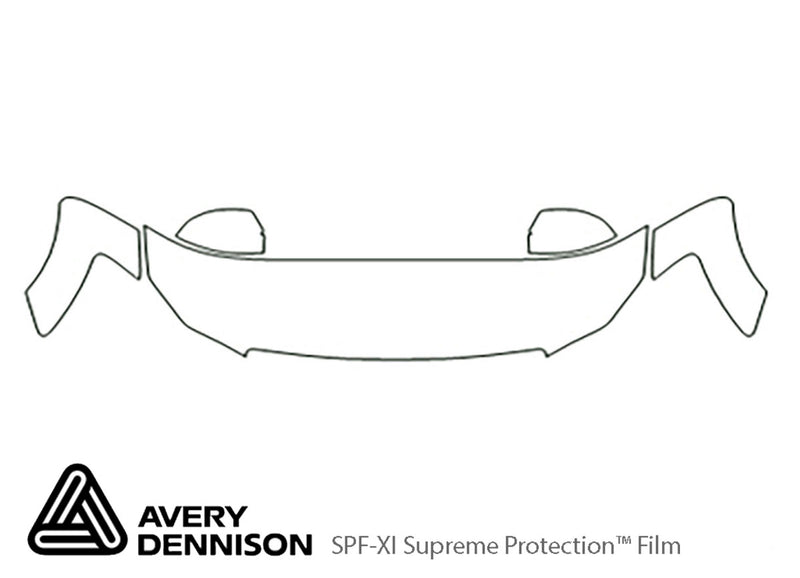 m35 Avery Dennison Clear Bra Hood Precut PPF Diagram