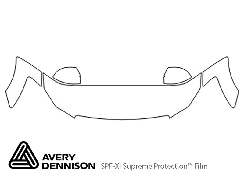 m45 Avery Dennison Clear Bra Hood Precut PPF Diagram