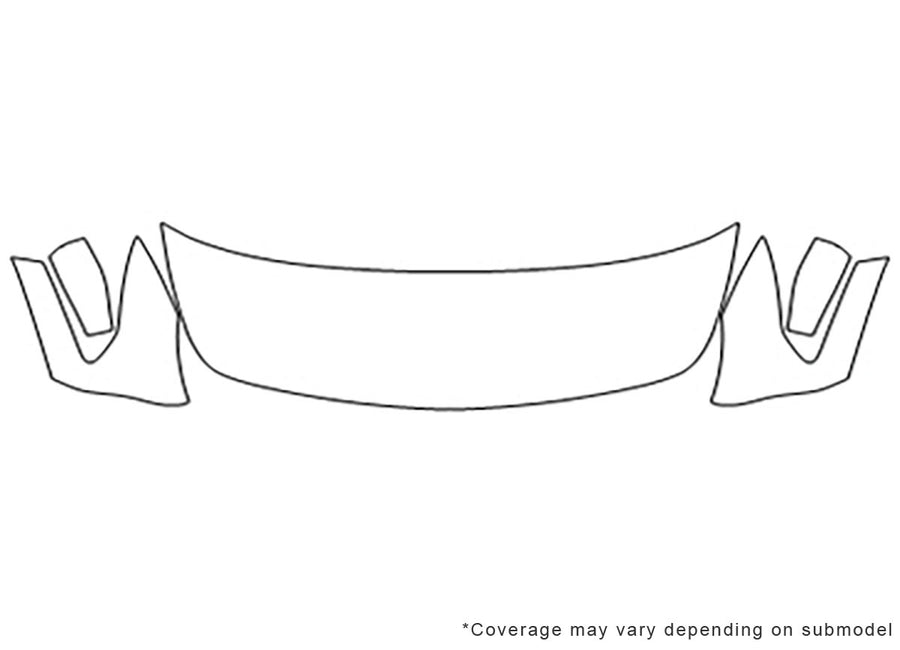 q40 3M Clear Bra Hood Precut PPF Diagram