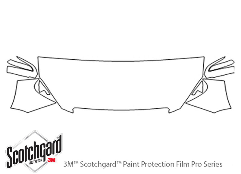 q45 3M Clear Bra Hood Precut PPF Diagram
