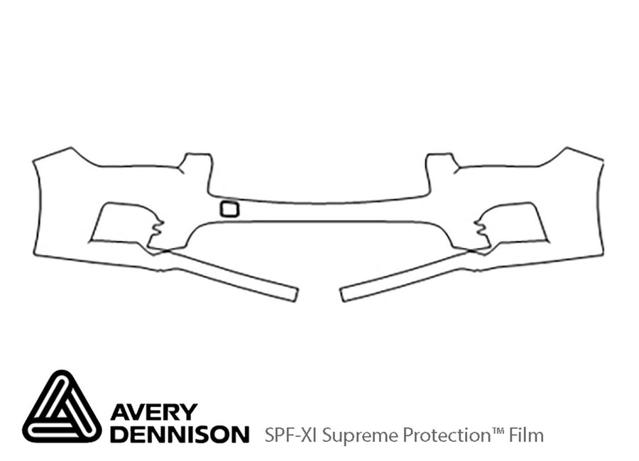q50 Avery Dennison Clear Bra Bumper Precut PPF Diagram