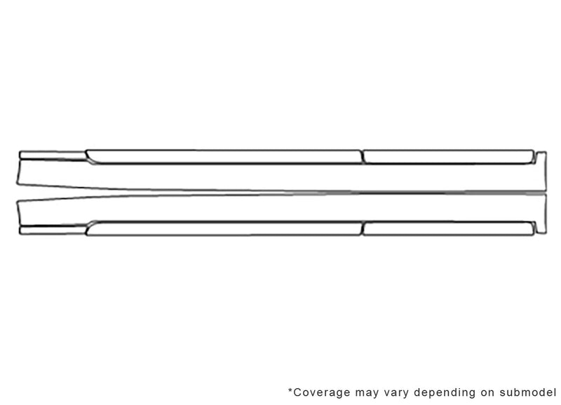 q50 3M Clear Bra Door Cup Precut PPF Diagram