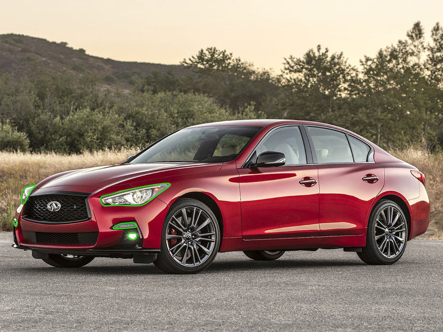 infiniti q50 2019-2024 Headlight Protection Installation Location