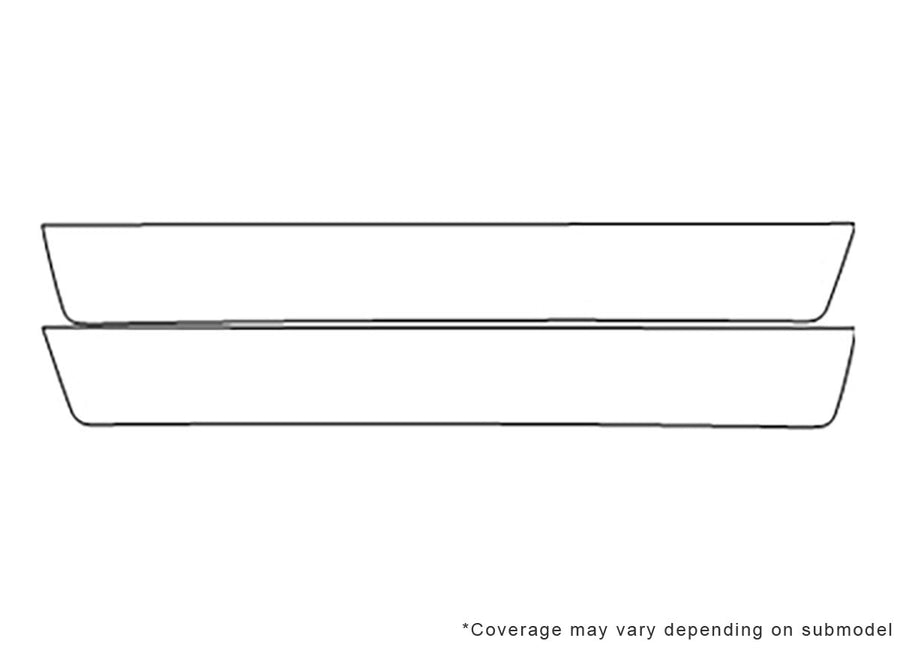 q60 3M Clear Bra Door Cup Precut PPF Diagram