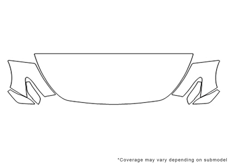 q60 Avery Dennison Clear Bra Hood Precut PPF Diagram