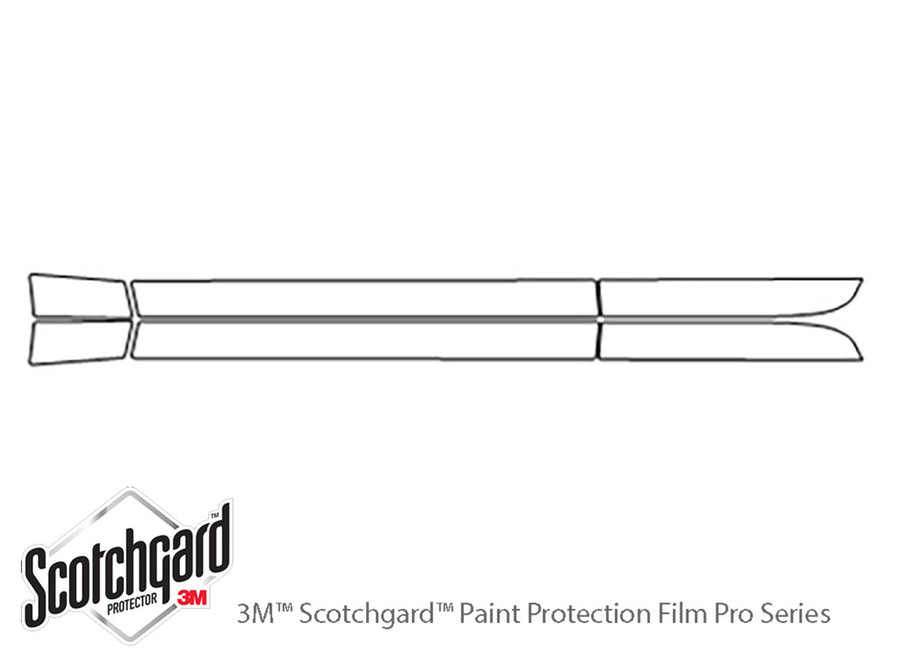 q70 3M Clear Bra Door Cup Precut PPF Diagram