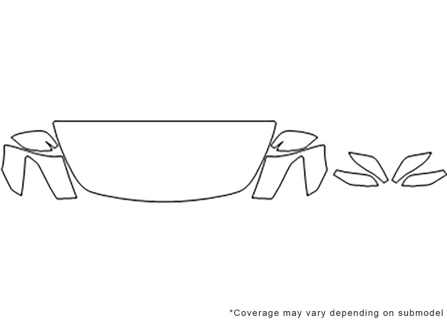 q70 Avery Dennison Clear Bra Hood Precut PPF Diagram