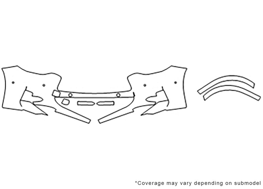 qx30 Avery Dennison Clear Bra Bumper Precut PPF Diagram