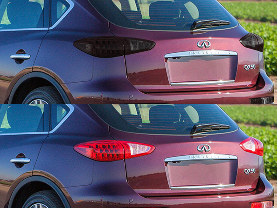 qx50 Before and After Smoked Taillights