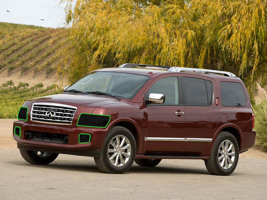 infiniti qx56 2004-2010 Headlight Tint Location