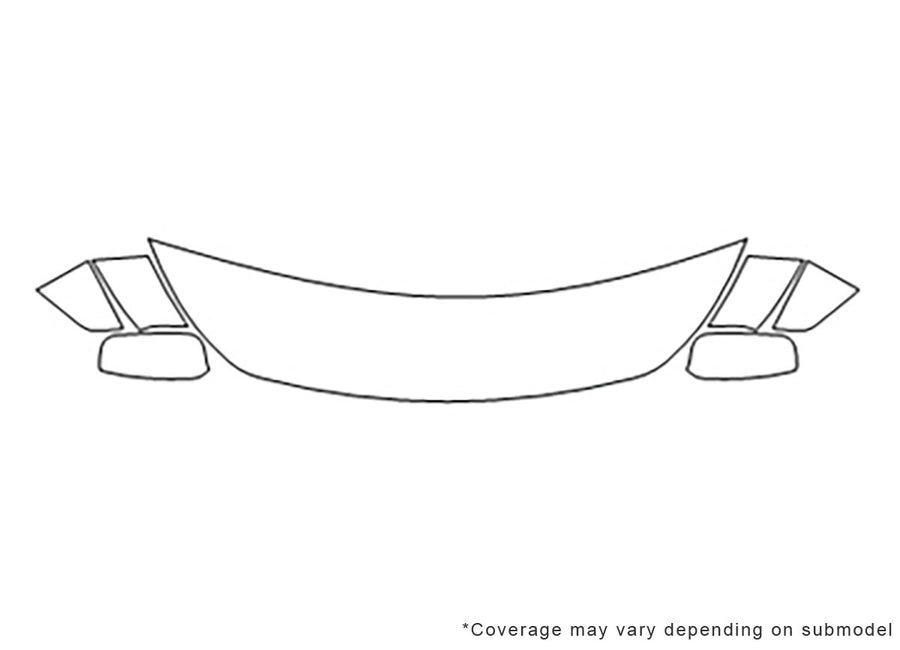 qx60 Avery Dennison Clear Bra Hood Precut PPF Diagram