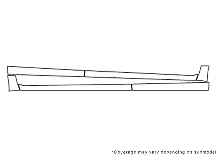 qx60 3M Clear Bra Door Cup Precut PPF Diagram