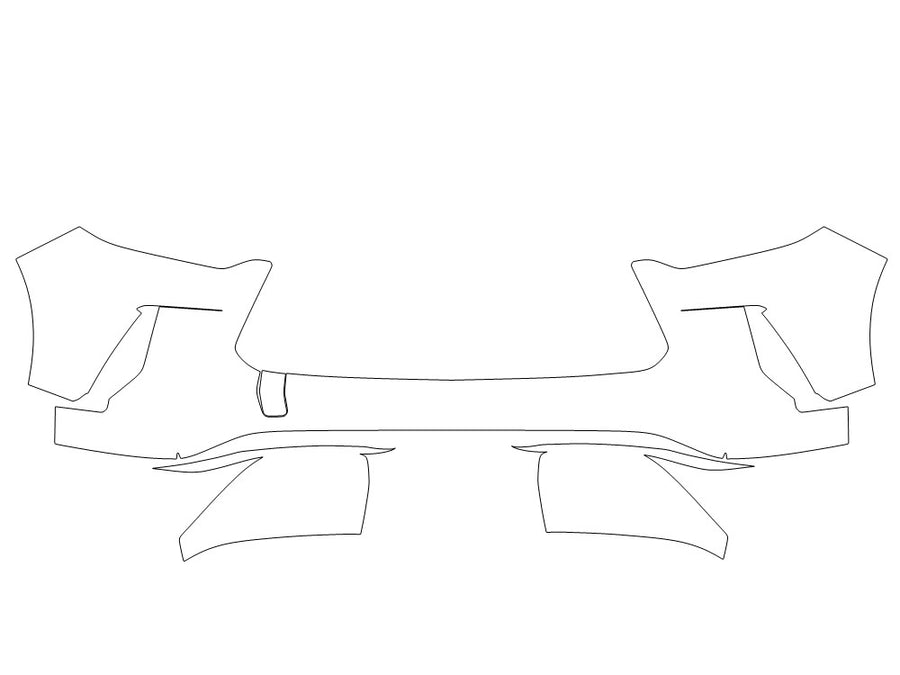 qx60 3M Clear Bra Bumper Precut PPF Diagram
