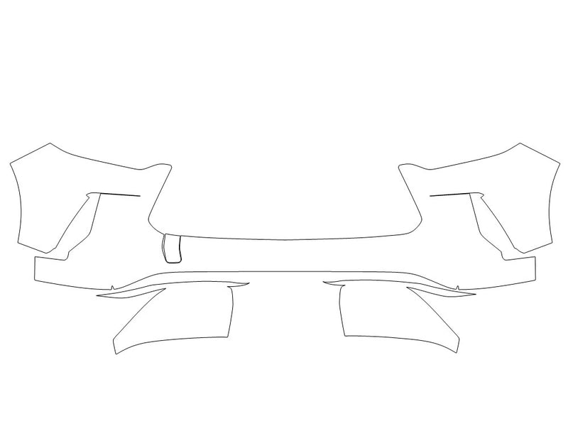 qx60 Avery Dennison Clear Bra Bumper Precut PPF Diagram
