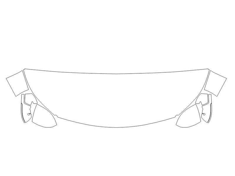 qx60 Avery Dennison Clear Bra Hood Precut PPF Diagram