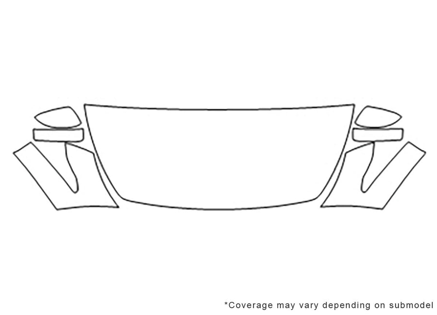 qx70 Avery Dennison Clear Bra Hood Precut PPF Diagram