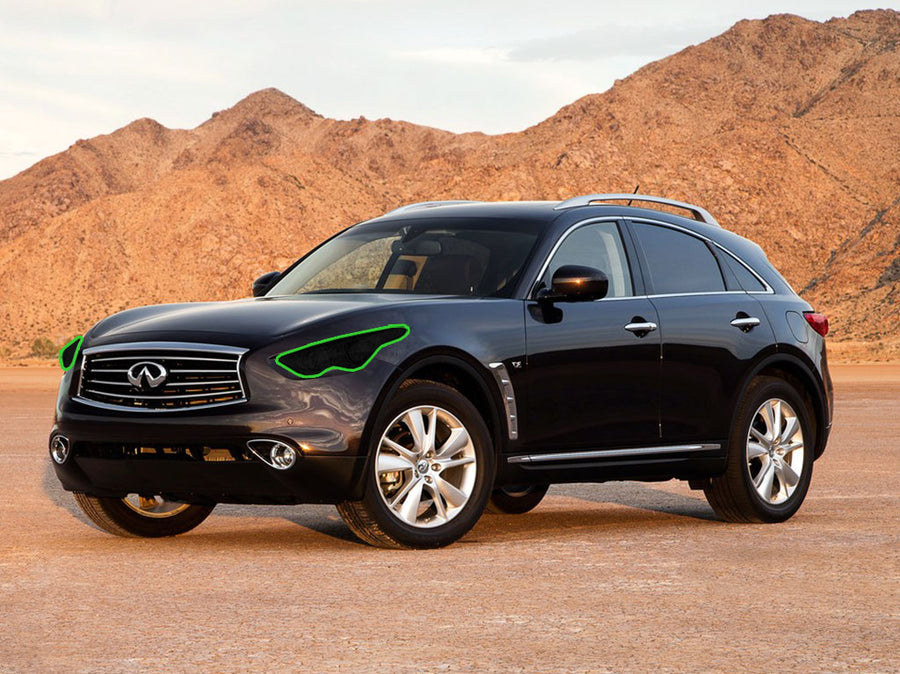 infiniti qx70 2014-2017 Headlight Tint Location