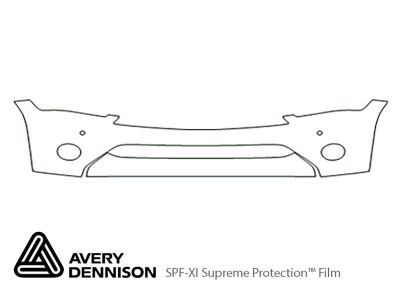 qx80 Avery Dennison Clear Bra Bumper Precut PPF Diagram