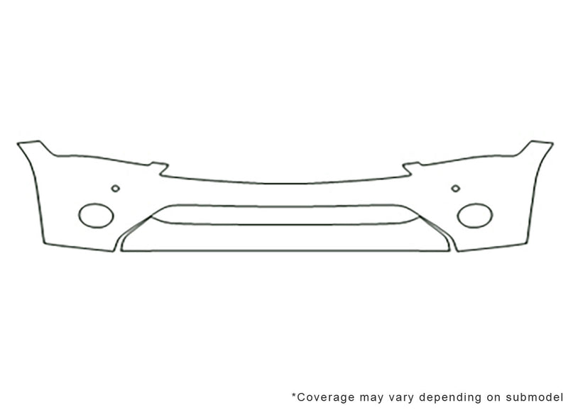 qx80 Avery Dennison Clear Bra Bumper Precut PPF Diagram