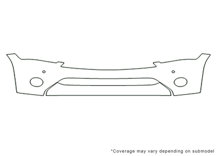 qx80 Avery Dennison Clear Bra Bumper Precut PPF Diagram