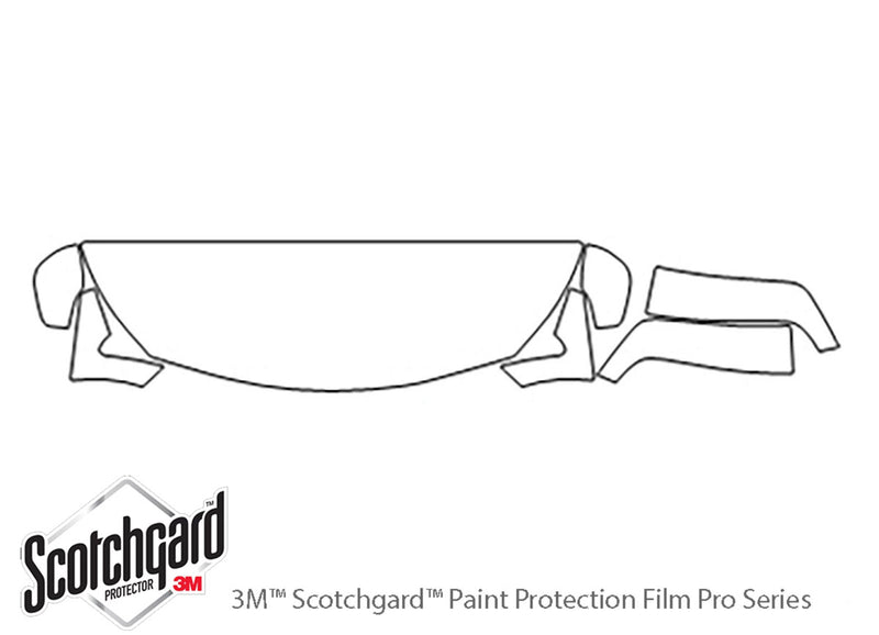 qx80 3M Clear Bra Hood Precut PPF Diagram