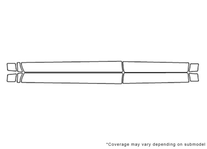 qx80 3M Clear Bra Door Cup Precut PPF Diagram