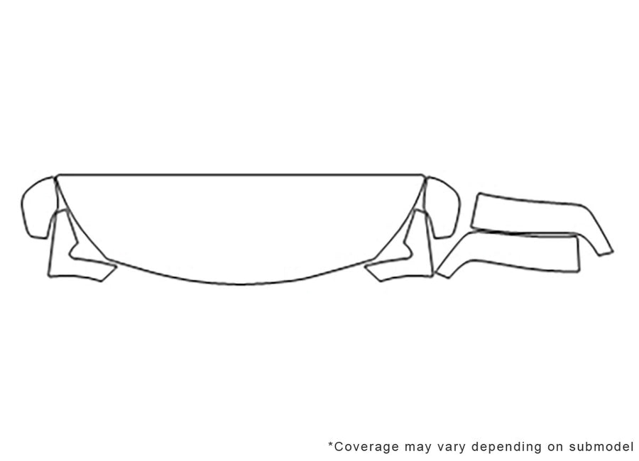 qx80 3M Clear Bra Hood Precut PPF Diagram