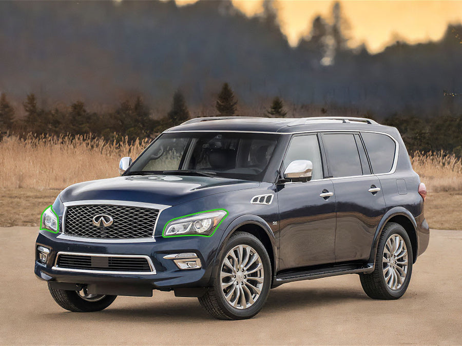 infiniti qx80 2014-2017 Headlight Protection Installation Location