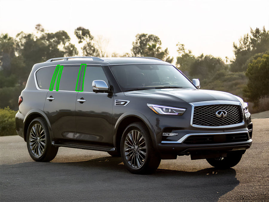 infiniti qx80 2014-2022 Pillar Post Trim Installation Location