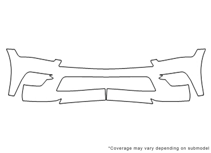 qx80 3M Clear Bra Bumper Precut PPF Diagram