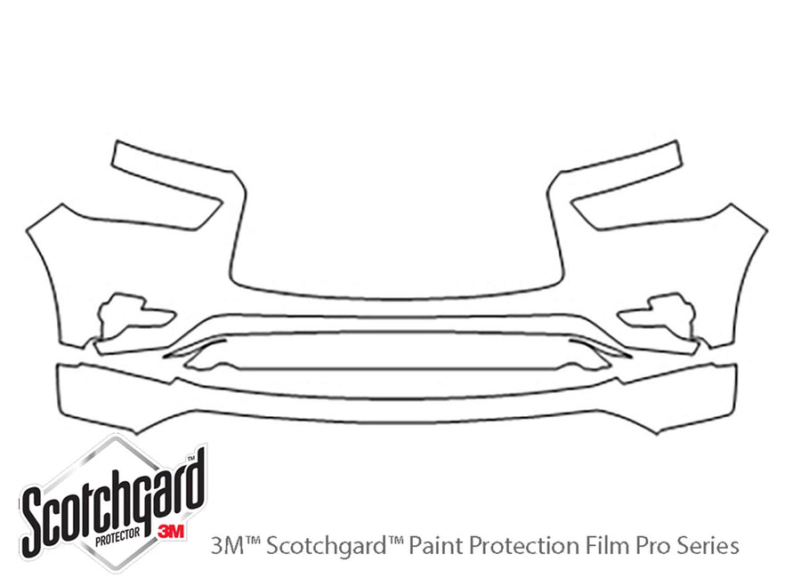 qx80 3M Clear Bra Bumper Precut PPF Diagram