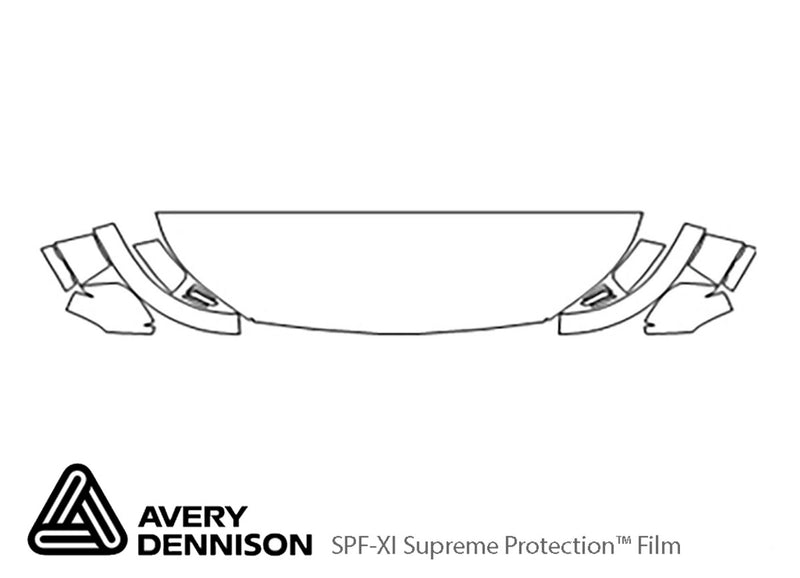 qx80 Avery Dennison Clear Bra Hood Precut PPF Diagram