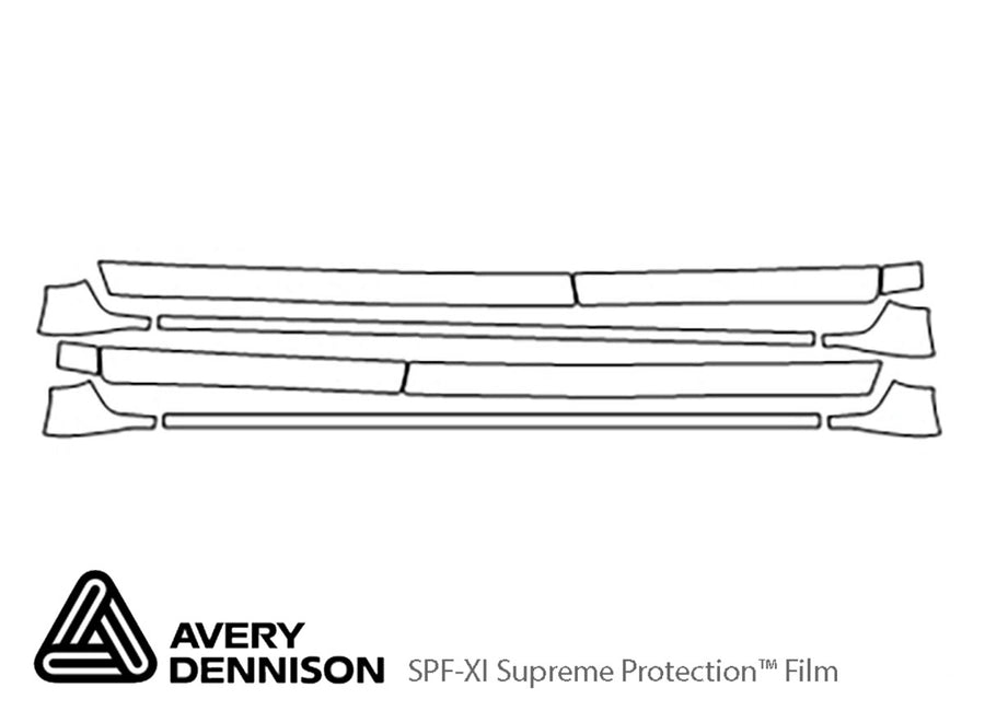 qx80 Avery Dennison Clear Bra Door Cup Precut PPF Diagram