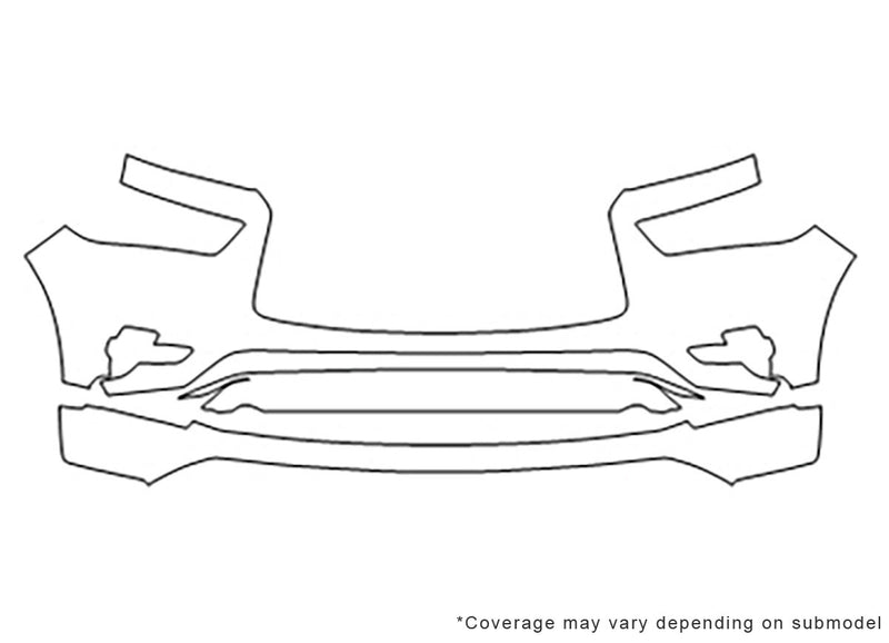 qx80 Avery Dennison Clear Bra Bumper Precut PPF Diagram
