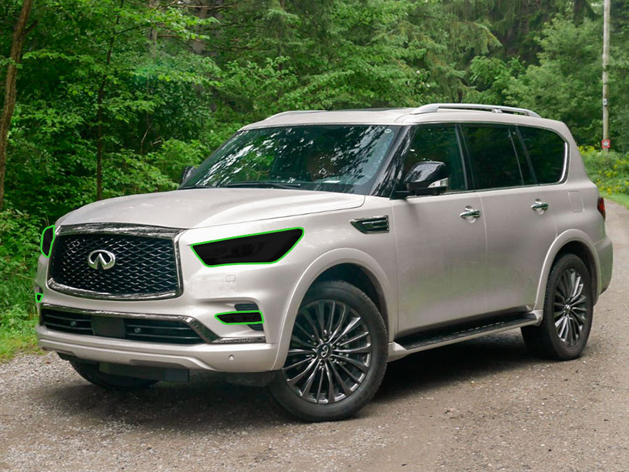 infiniti qx80 2018-2024 Headlight Tint Location